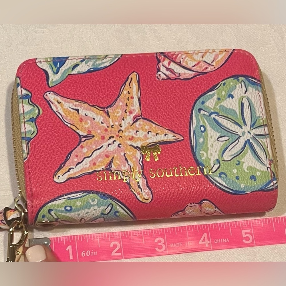 Simply Southern Pink Starfish Wristlet Wallet
